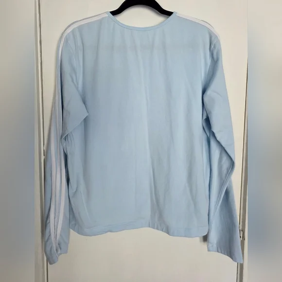 Adidas T-shirt MI 3 Stripes Donna Azzurro, Light Blue, Size XL - Picture 2 of 5
